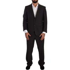 Domenico Tagliente Elegant Dark Grey Two-Piece Suit