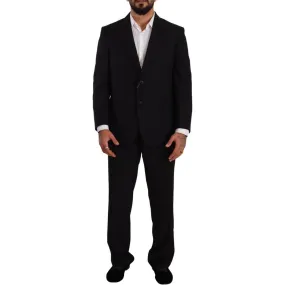 Domenico Tagliente Elegant Two-Piece Black Suit Ensemble