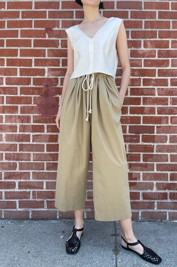 Drawstring Pant in Khaki (Sold Out)