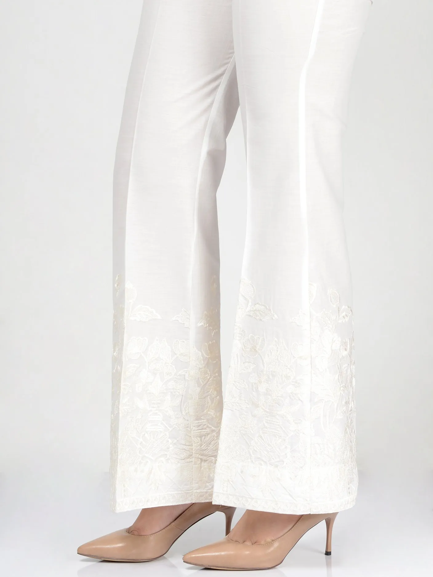 Embroidered Bootcut Pants