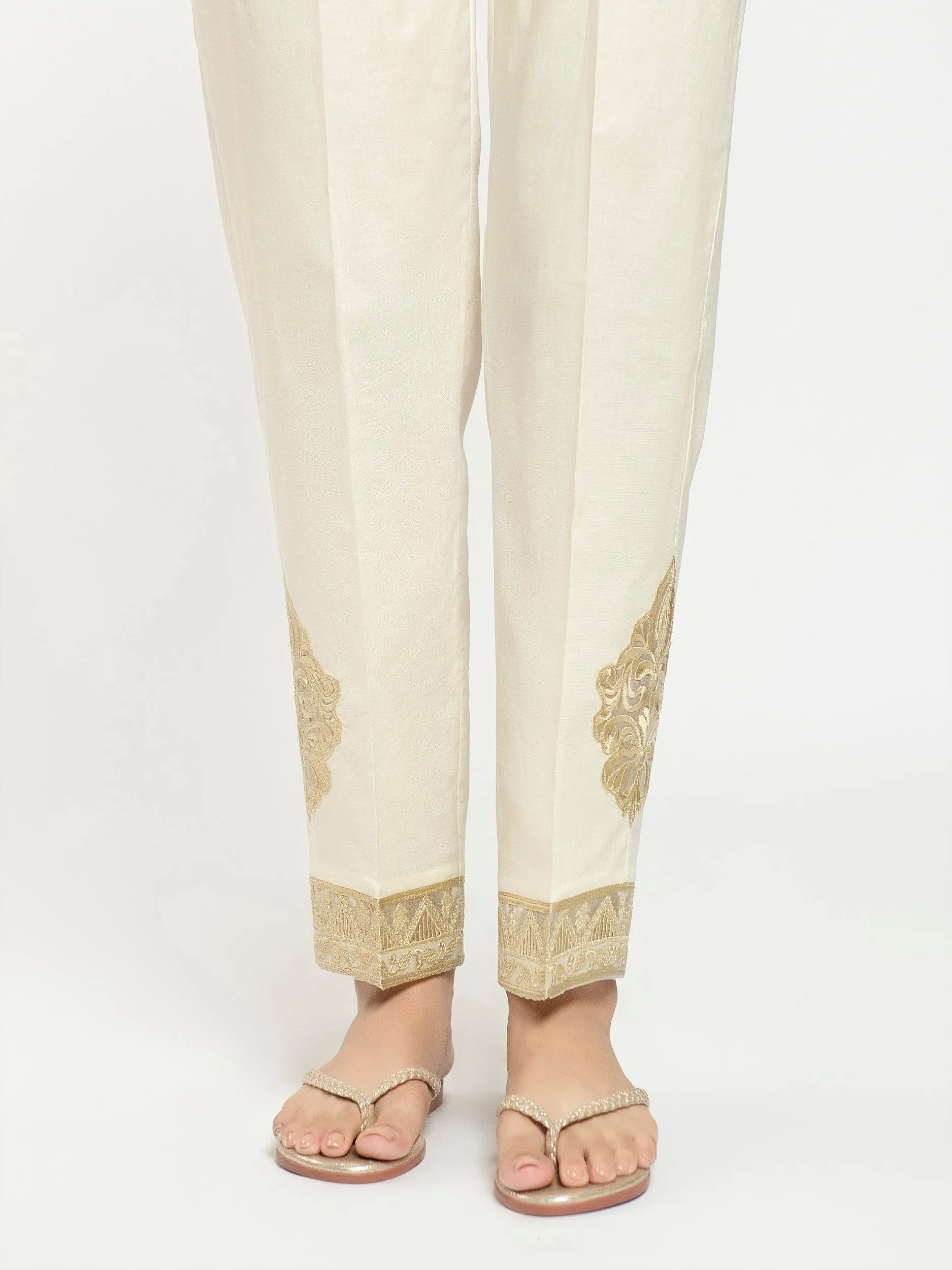 Embroidered Cambric Trouser