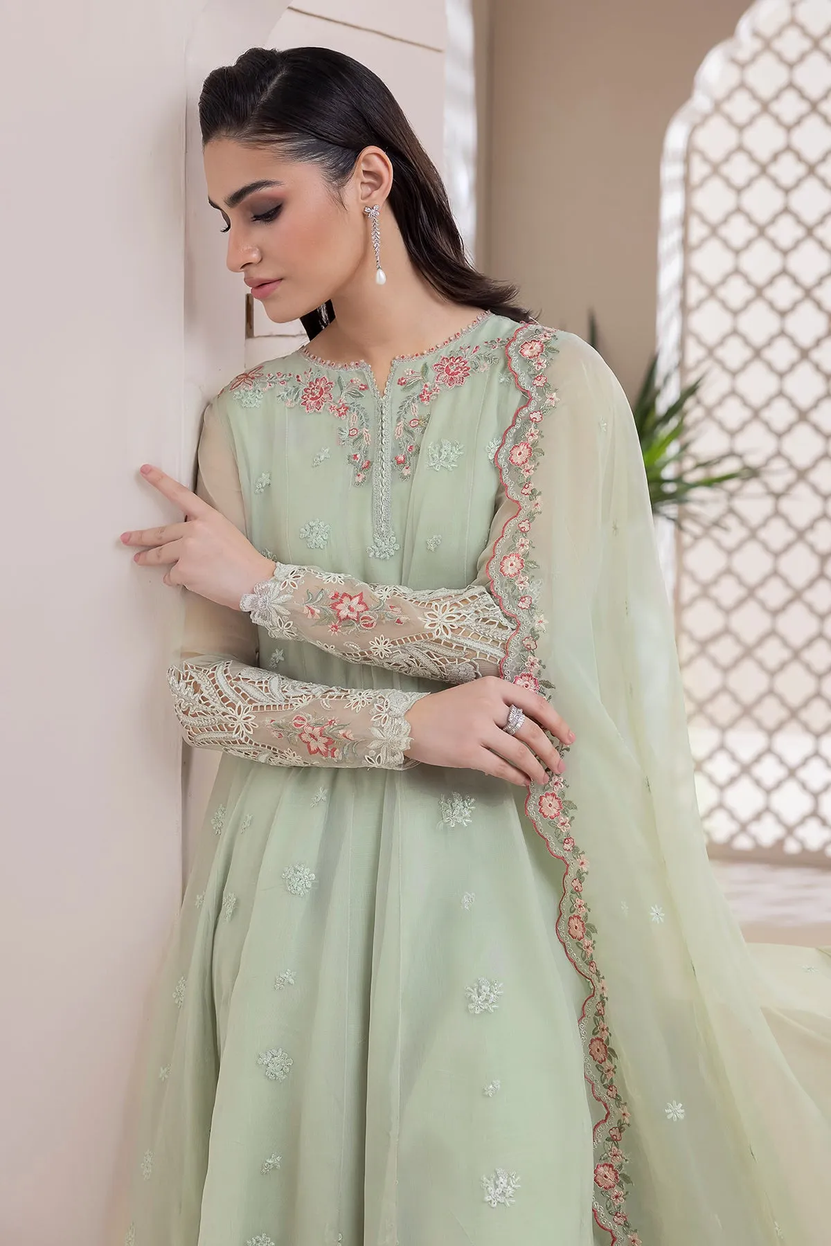 EMBROIDERED CHIFFON UF-418