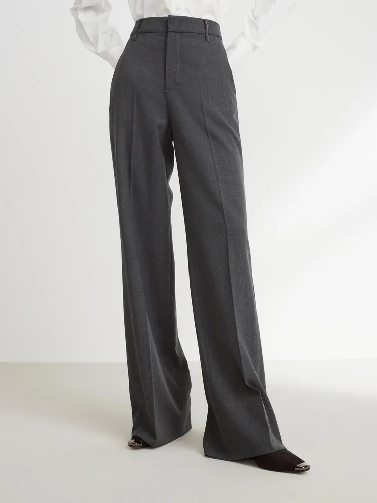 EP YAYING Wool Wide-Leg Pants