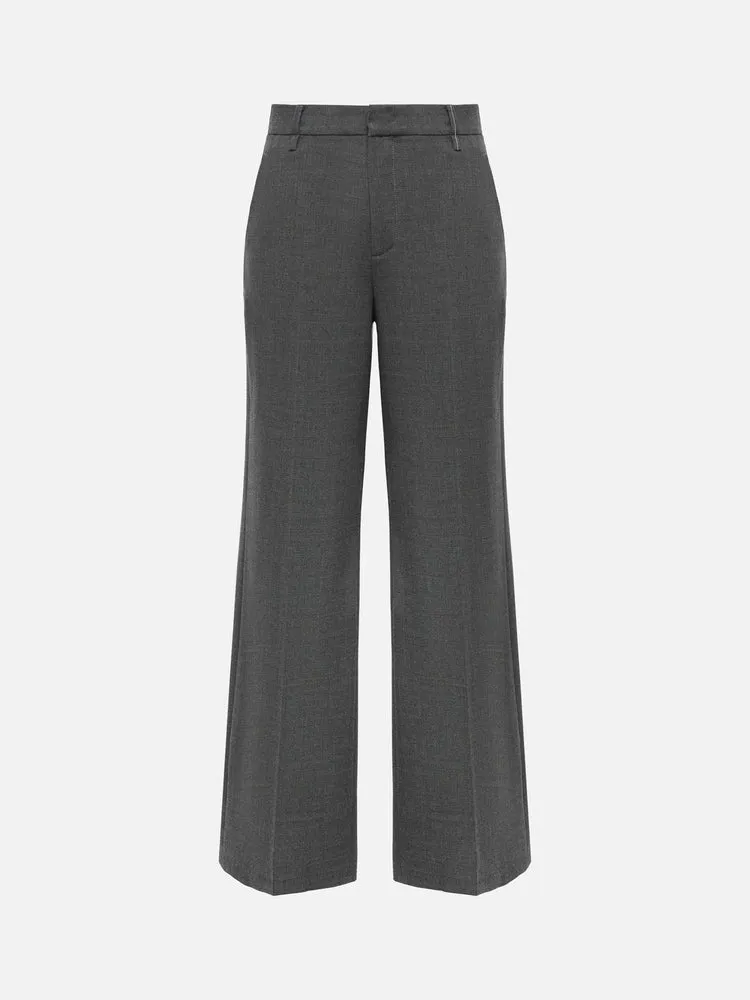 EP YAYING Wool Wide-Leg Pants