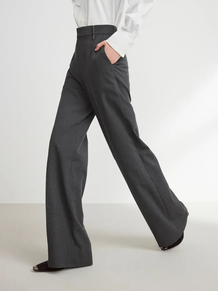 EP YAYING Wool Wide-Leg Pants