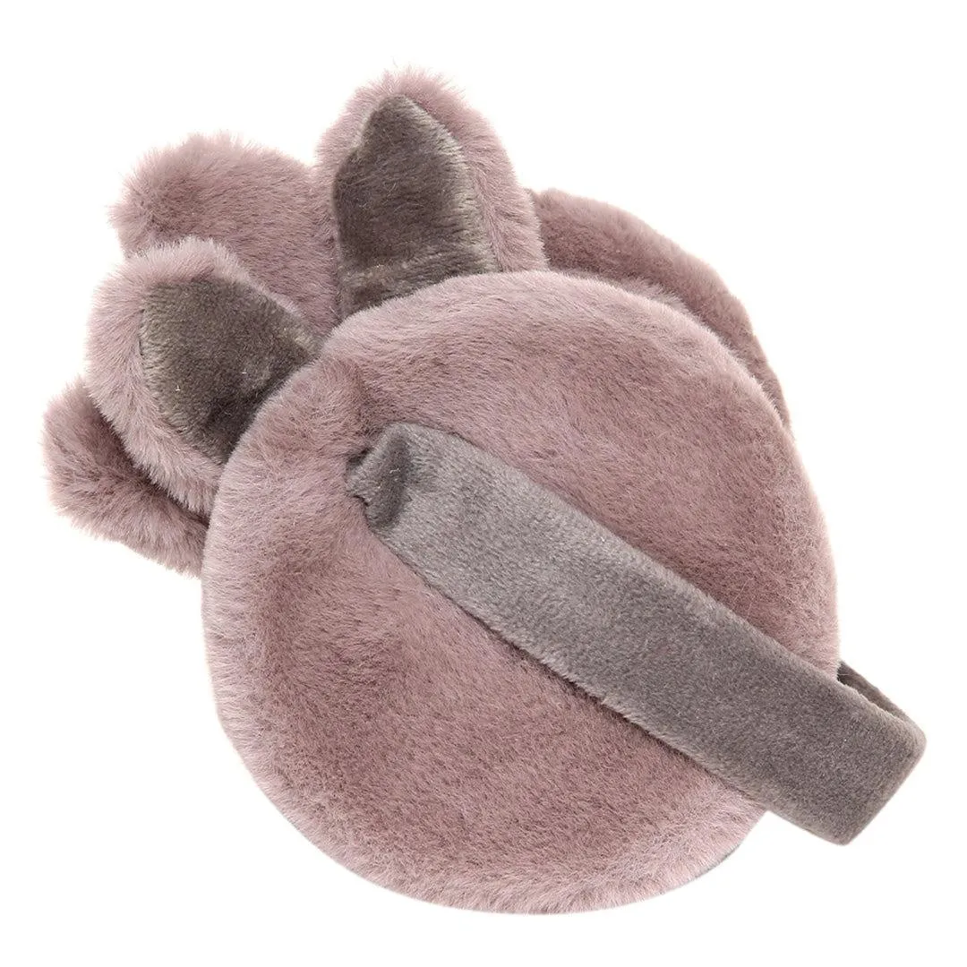 FabSeasons Grey Bunny Winter Outdoor Ear Muffs