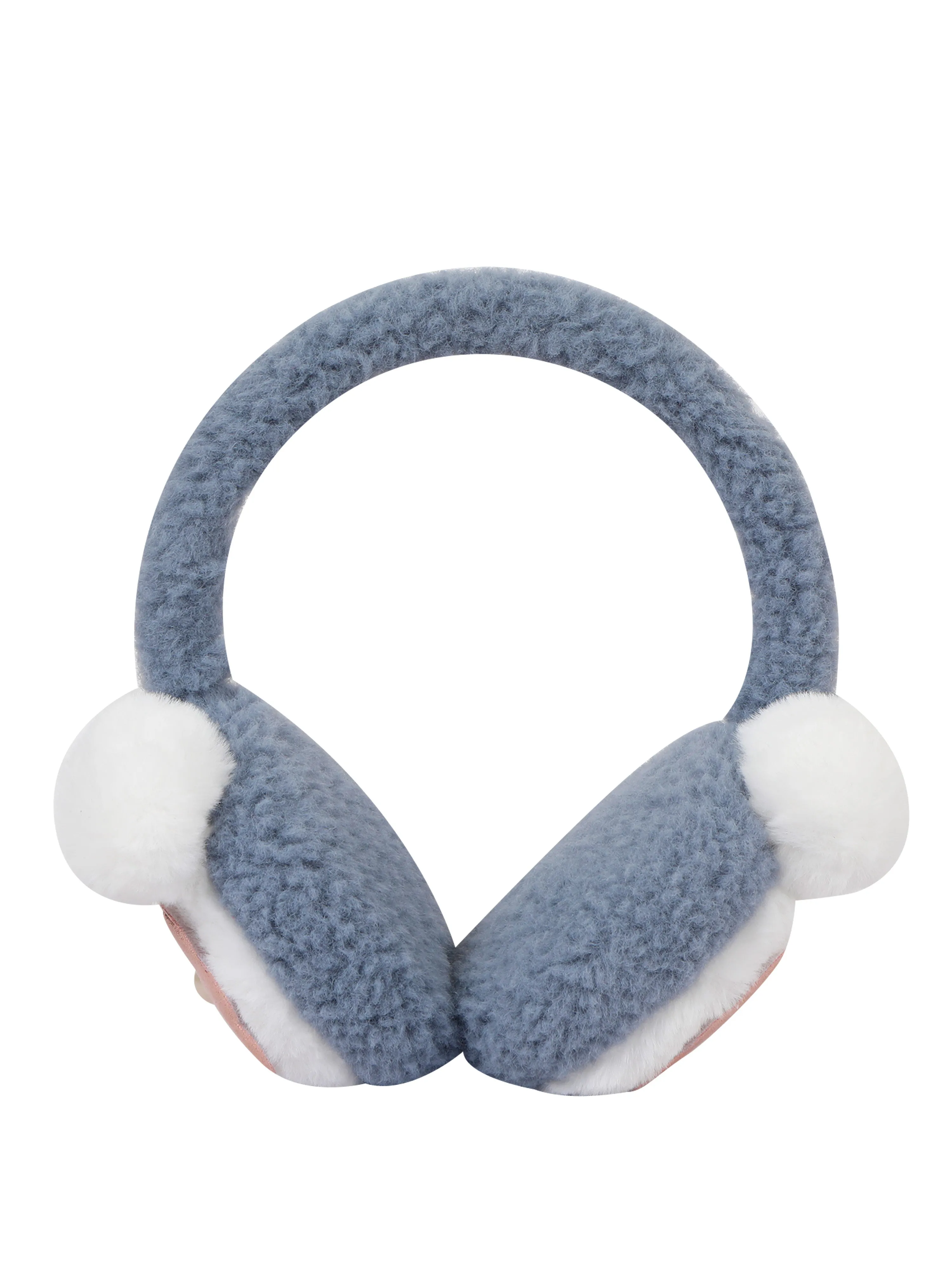 Fabseasons Grey Pompom Winter Ear Muffs for Kids and Adults: Keep Warm Outdoors