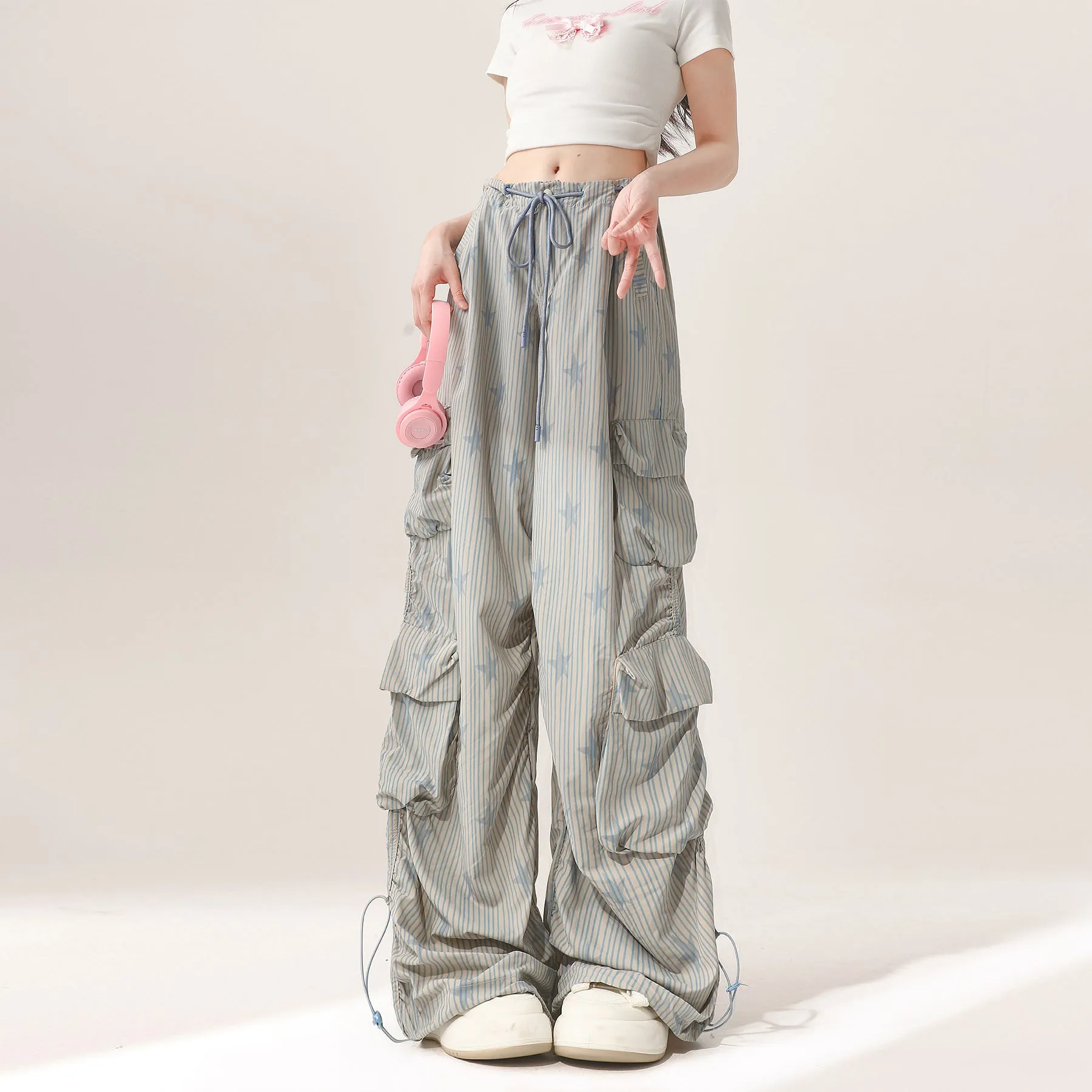 Faire Echo Vintage Striped Wide Leg Pants