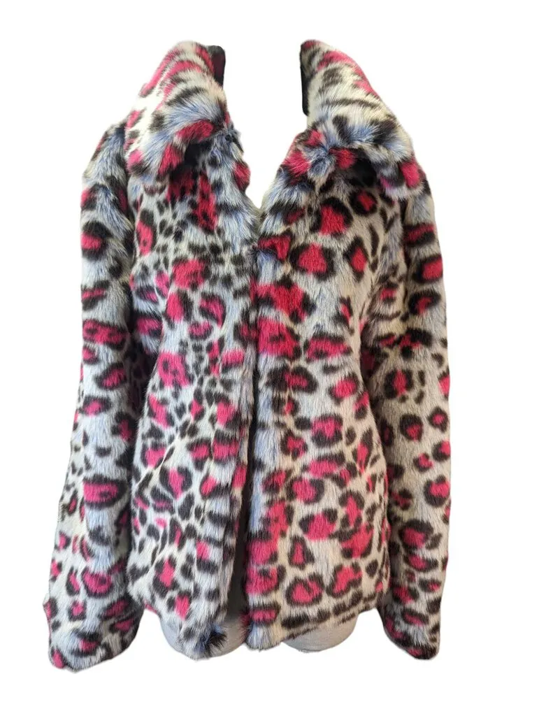 Faux Fur Leopard Coat