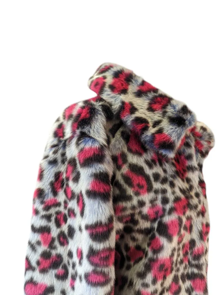 Faux Fur Leopard Coat