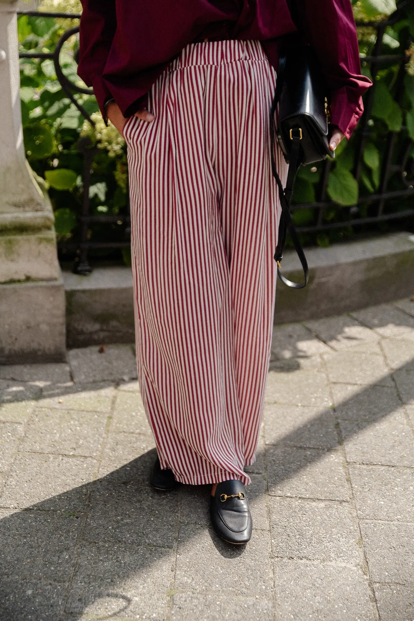 Gemma striped pants bordeaux