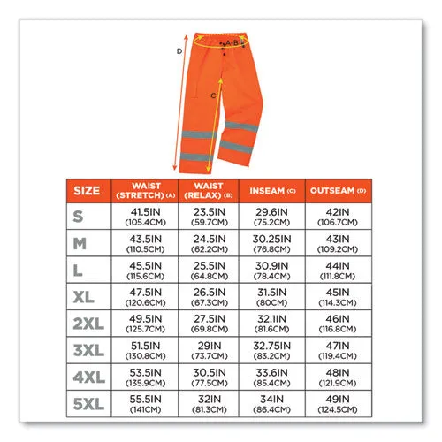 Glowear 8925 Class E Hi-vis Thermal Pants, 5x-large, Orange