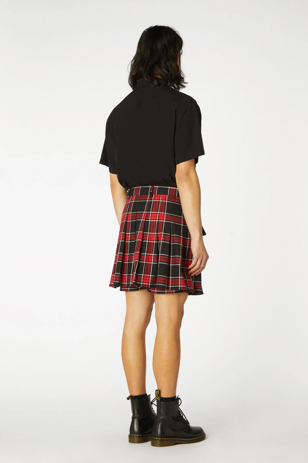 Goth Tartan Clip Skort