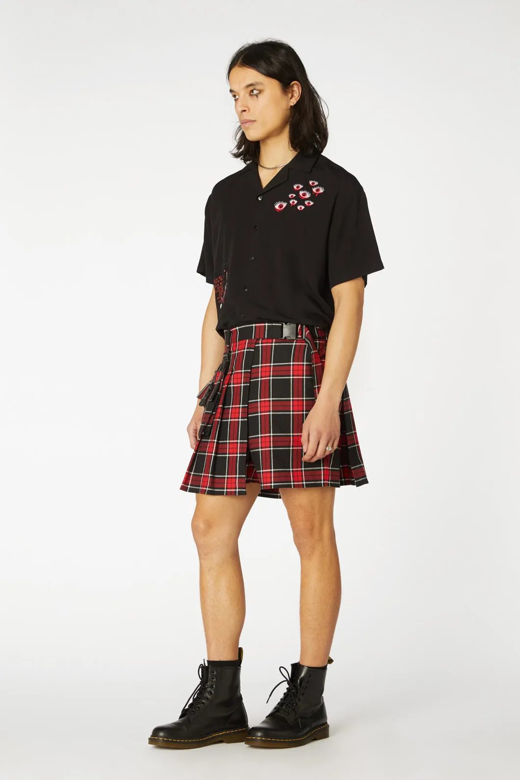 Goth Tartan Clip Skort