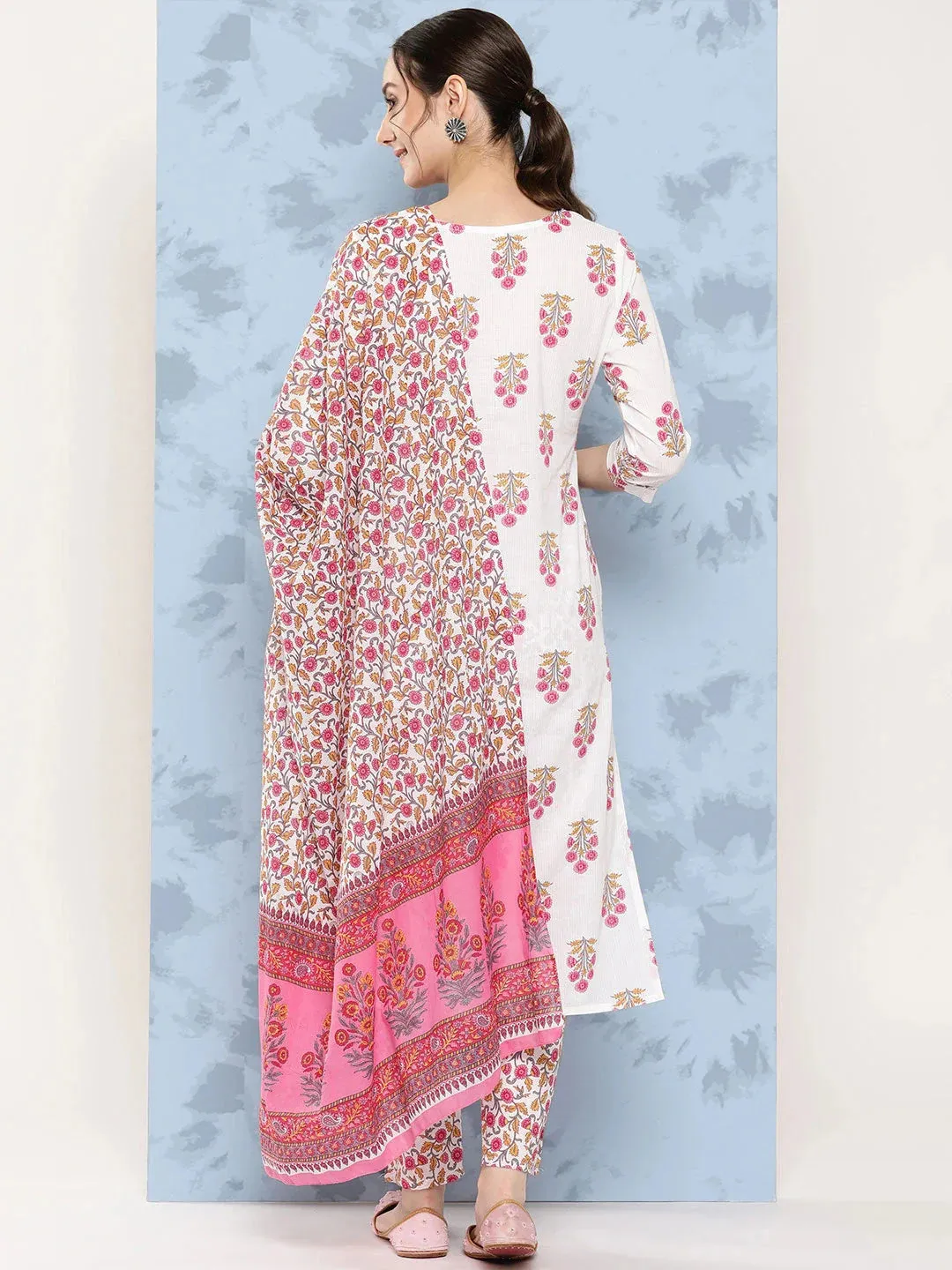 Gotta Patti Cotton Kurta Dupatta Set