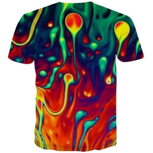 Graffiti T shirts Men Psychedelic T-shirts 3d Abstract T shirts Funny Colorful Tshirts Novelty Gothic T-shirts Graphic