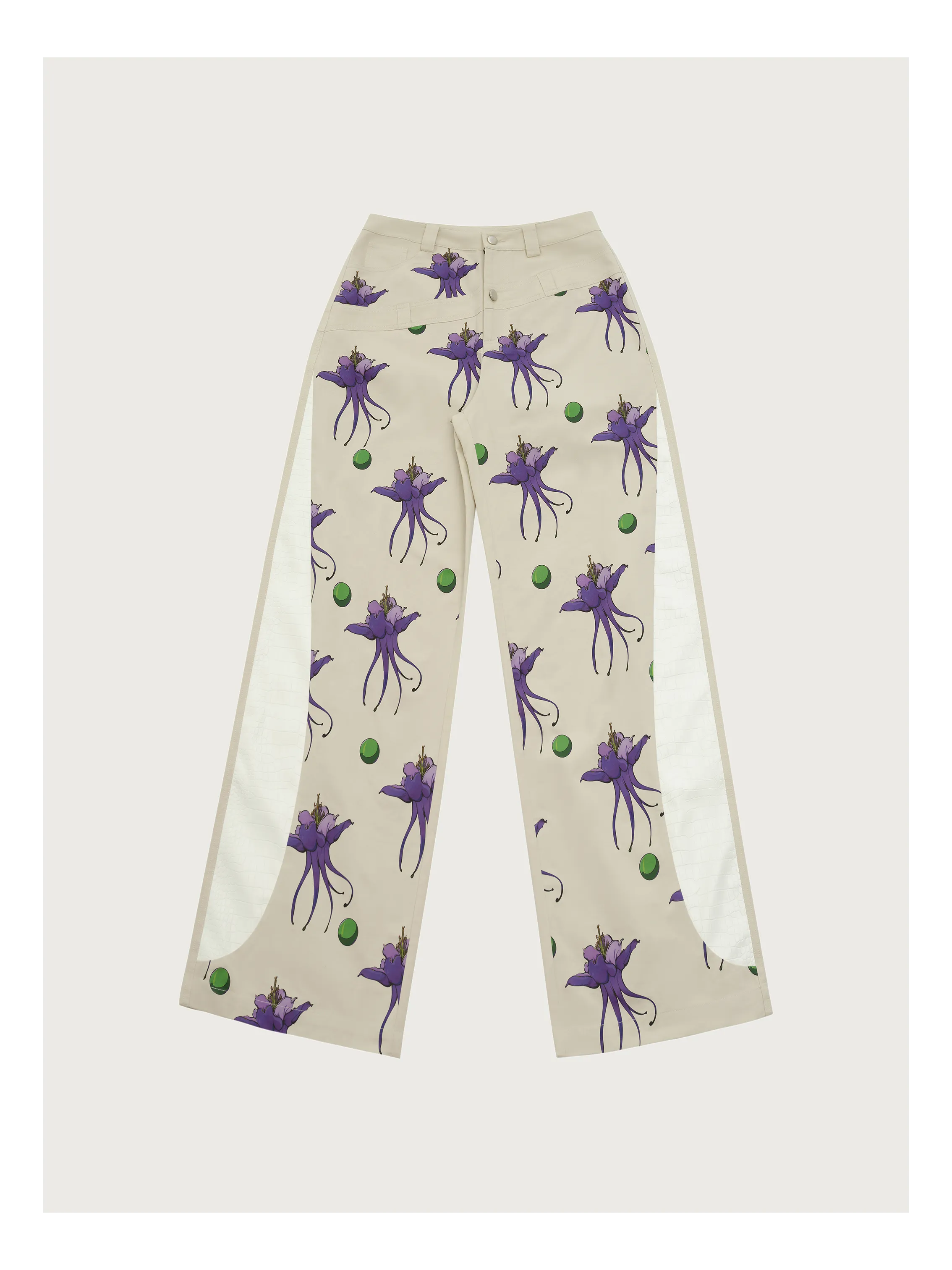 Graphic-print Panelled Trousers