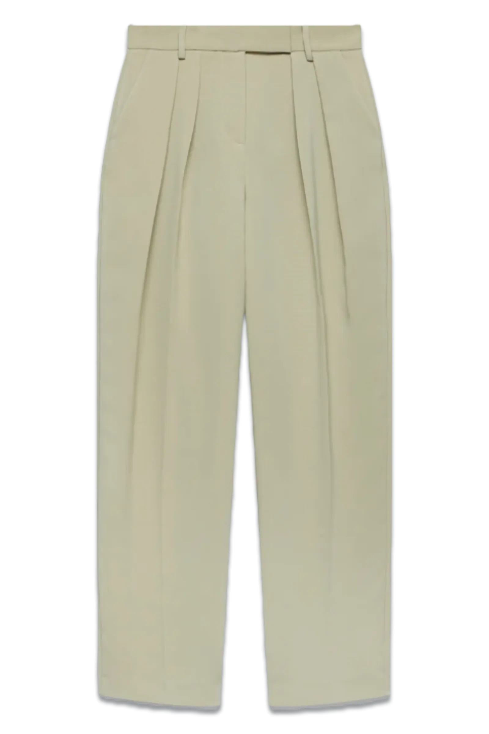 Green Tailored Wide Trousers