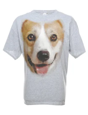 Grey Dog Design Light Grey & Light Brown Animal T-shirt - XL