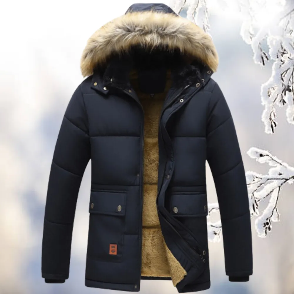 Hendrik | Parka Winterjacke mit Fellkragen für Herren