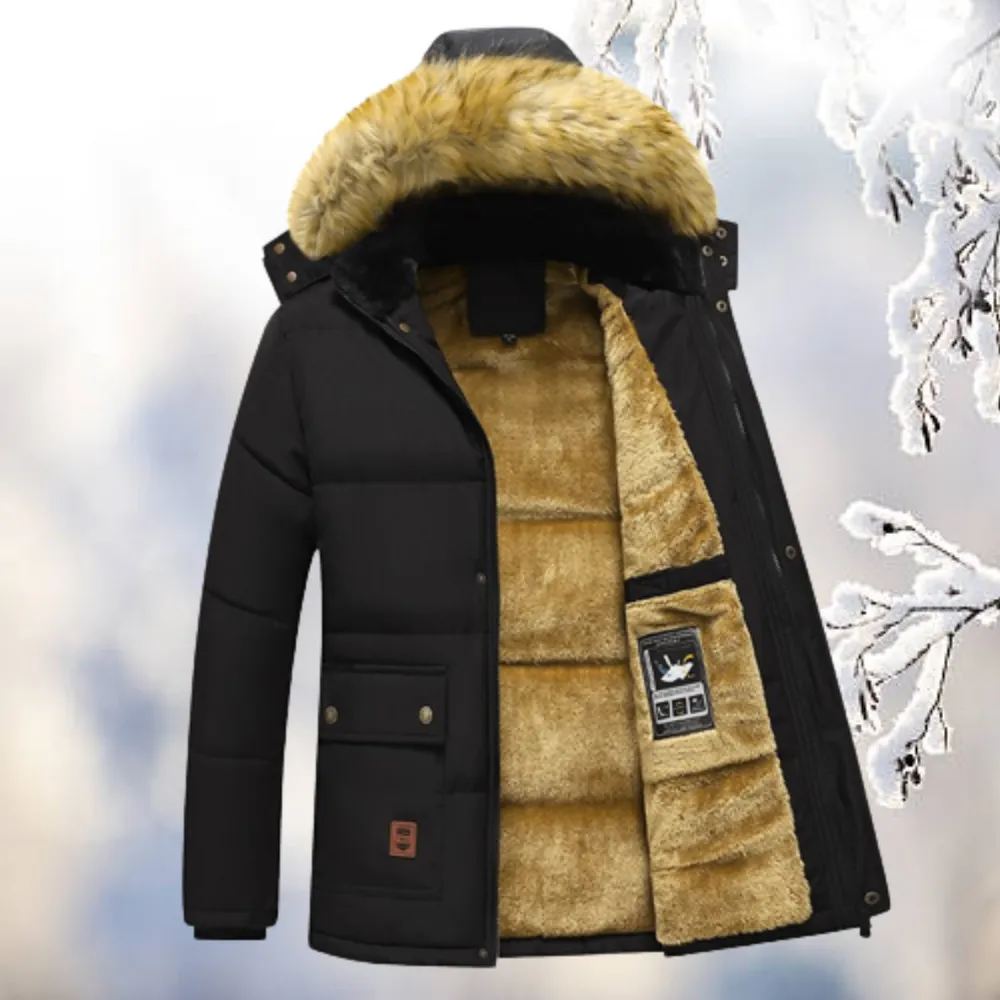 Hendrik | Parka Winterjacke mit Fellkragen für Herren