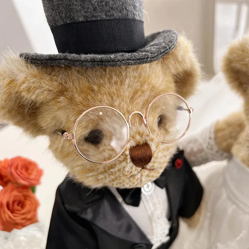 Here Comes the Bride and Groom Teddy Bear Couple