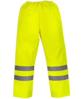 Hi-vis waterproof overtrousers (HVS461) | Yellow