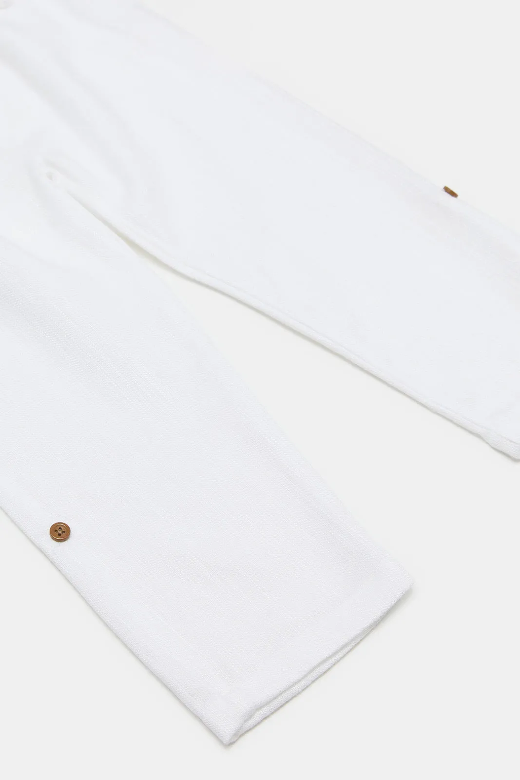 Infant Boys White Linen Trousers