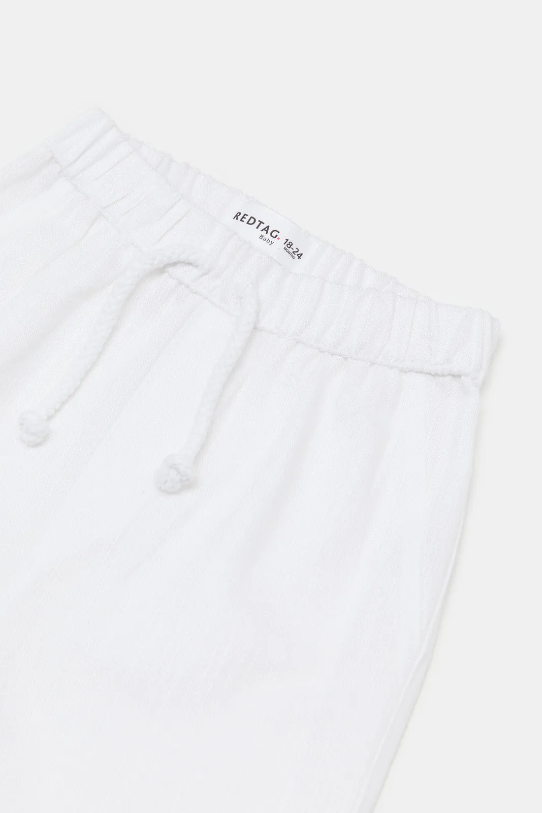 Infant Boys White Linen Trousers