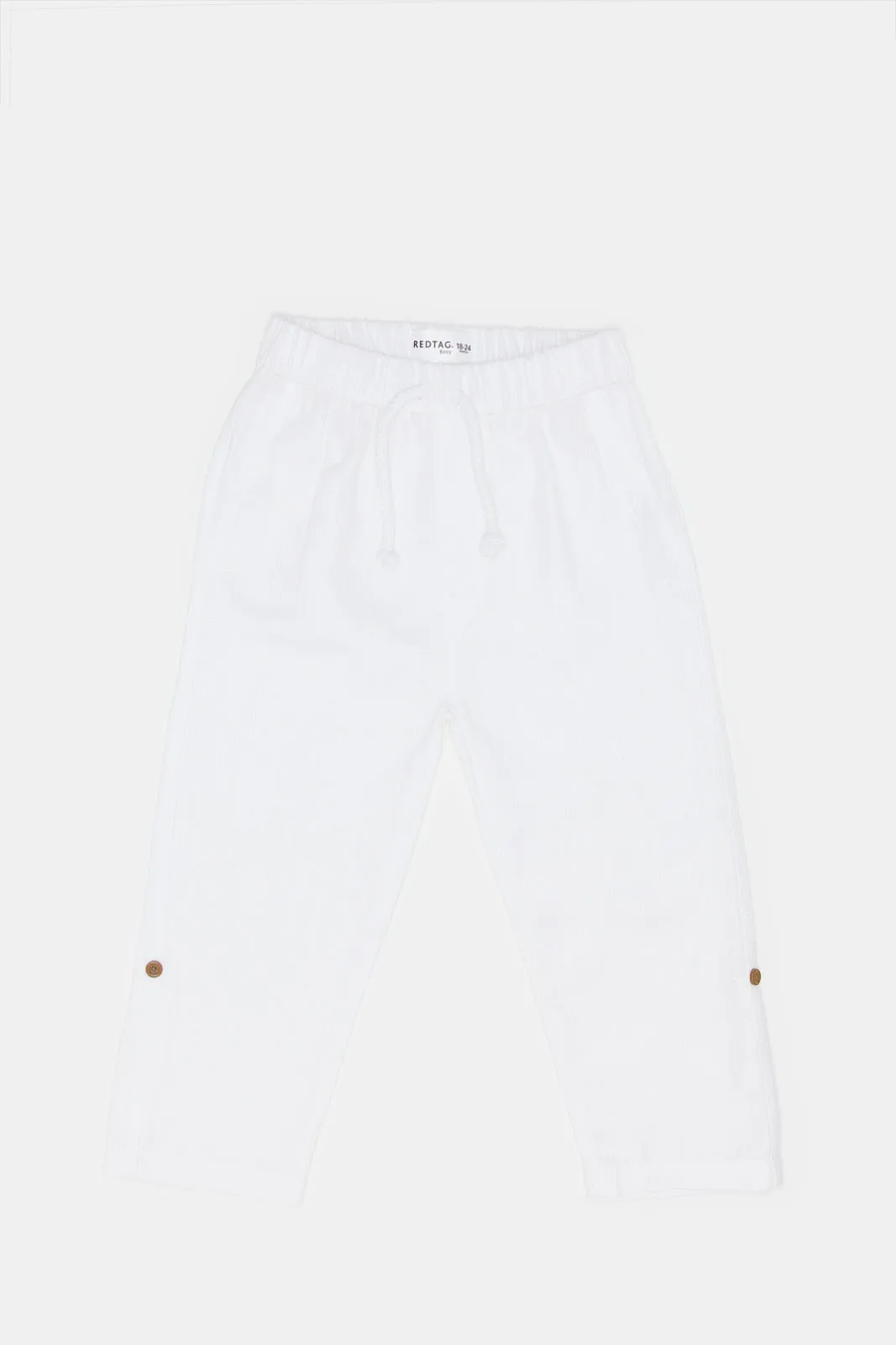 Infant Boys White Linen Trousers