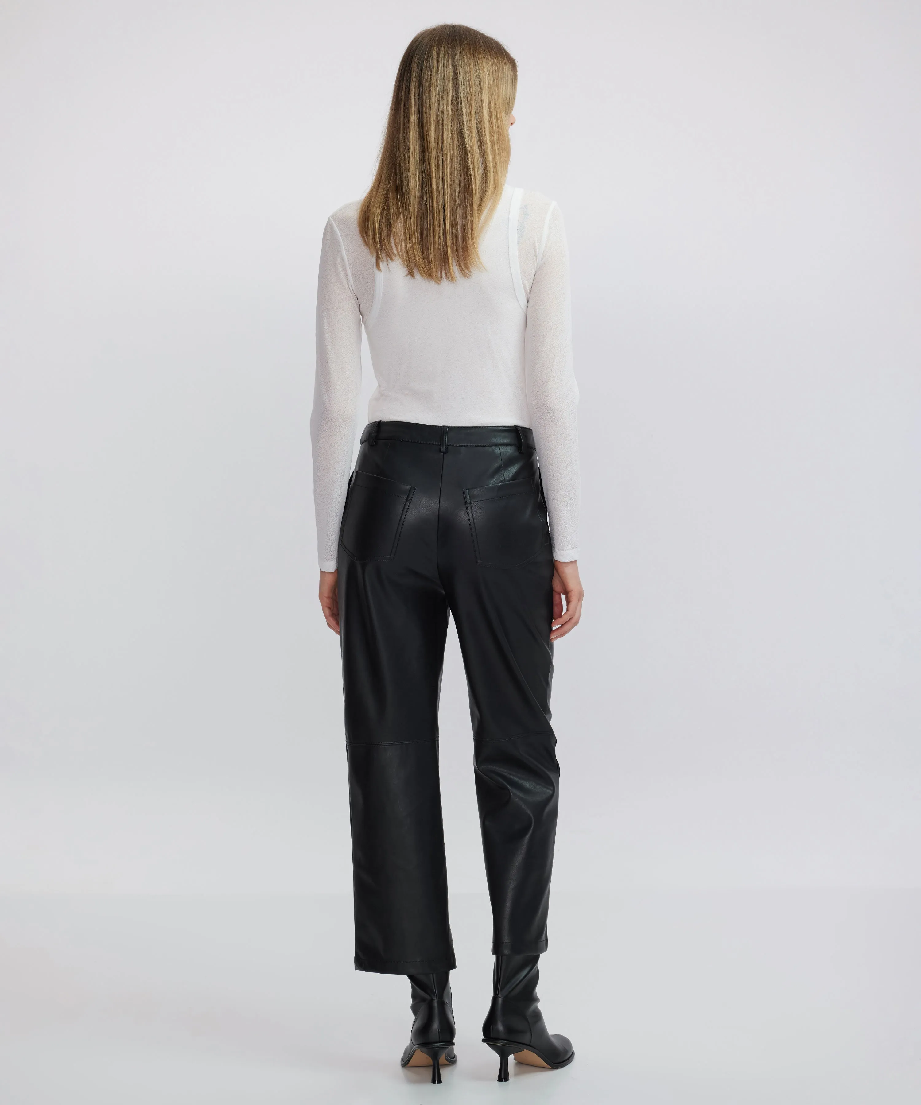 Ipekyol Leather Look Trousers Black