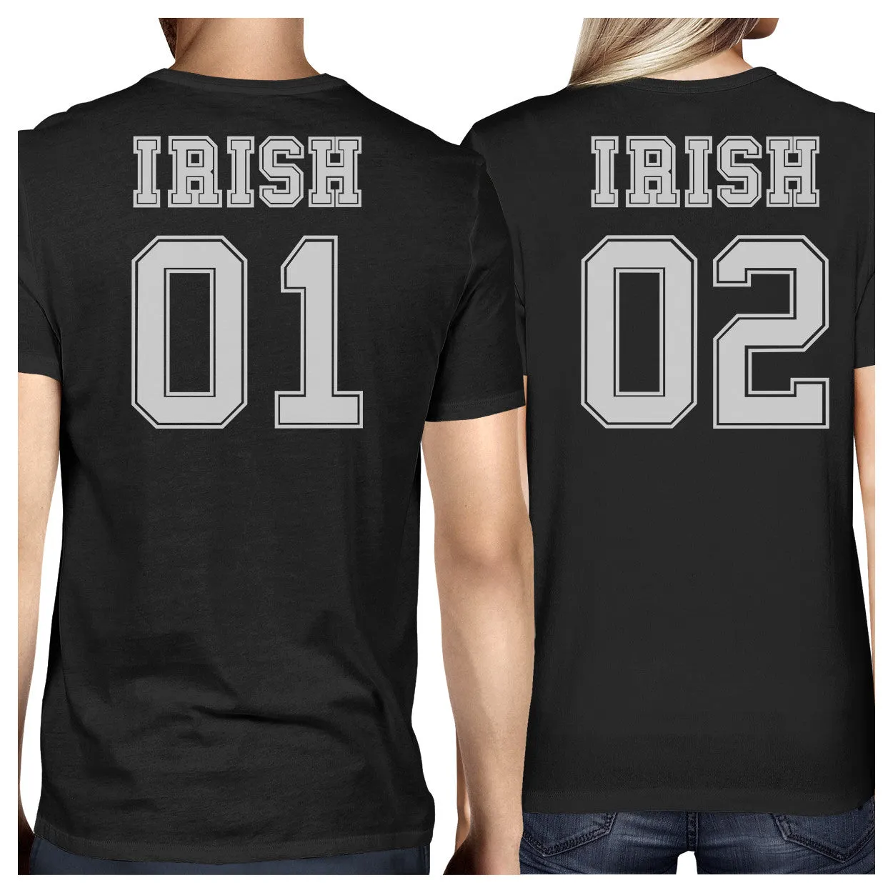 Irish 01 Irish 02 Black Funny Couple T Shirts For St Patricks Day