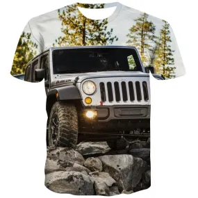 Jeep T shirts Men Offroad T-shirts Graphic car T-shirts 3d Short Sleeve