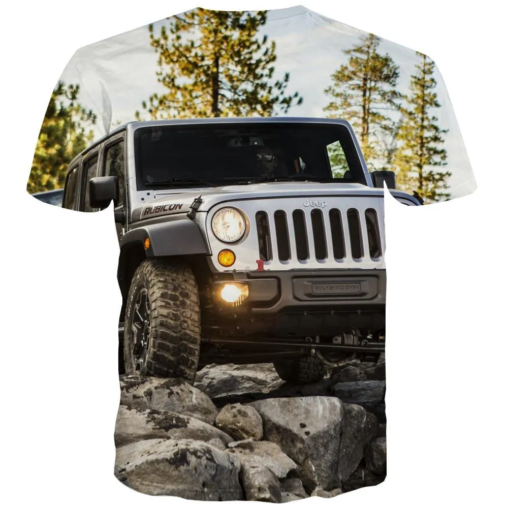 Jeep T shirts Men Offroad T-shirts Graphic car T-shirts 3d Short Sleeve