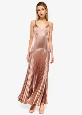 Jennelyn Pleated Gown | Mink