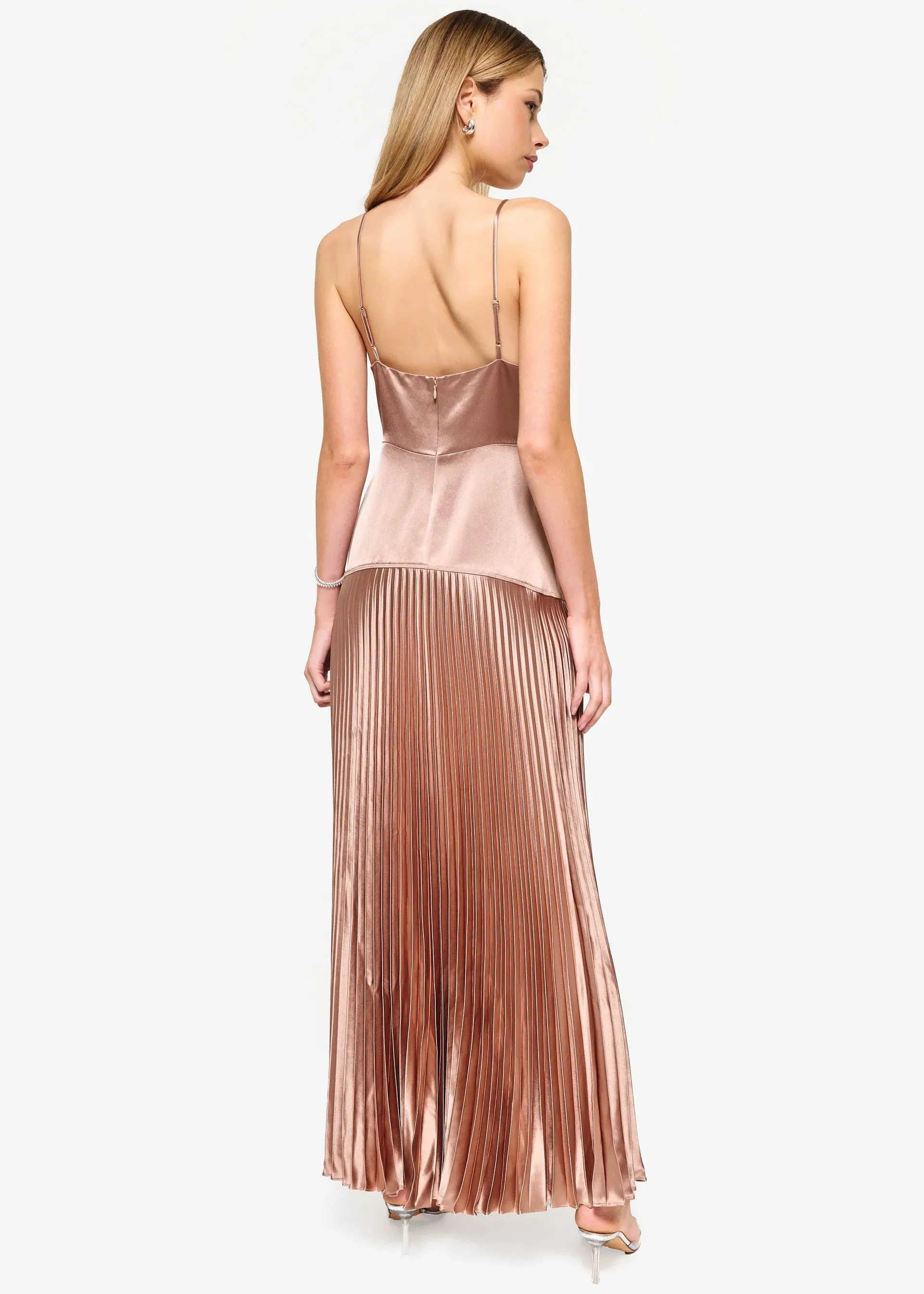 Jennelyn Pleated Gown | Mink