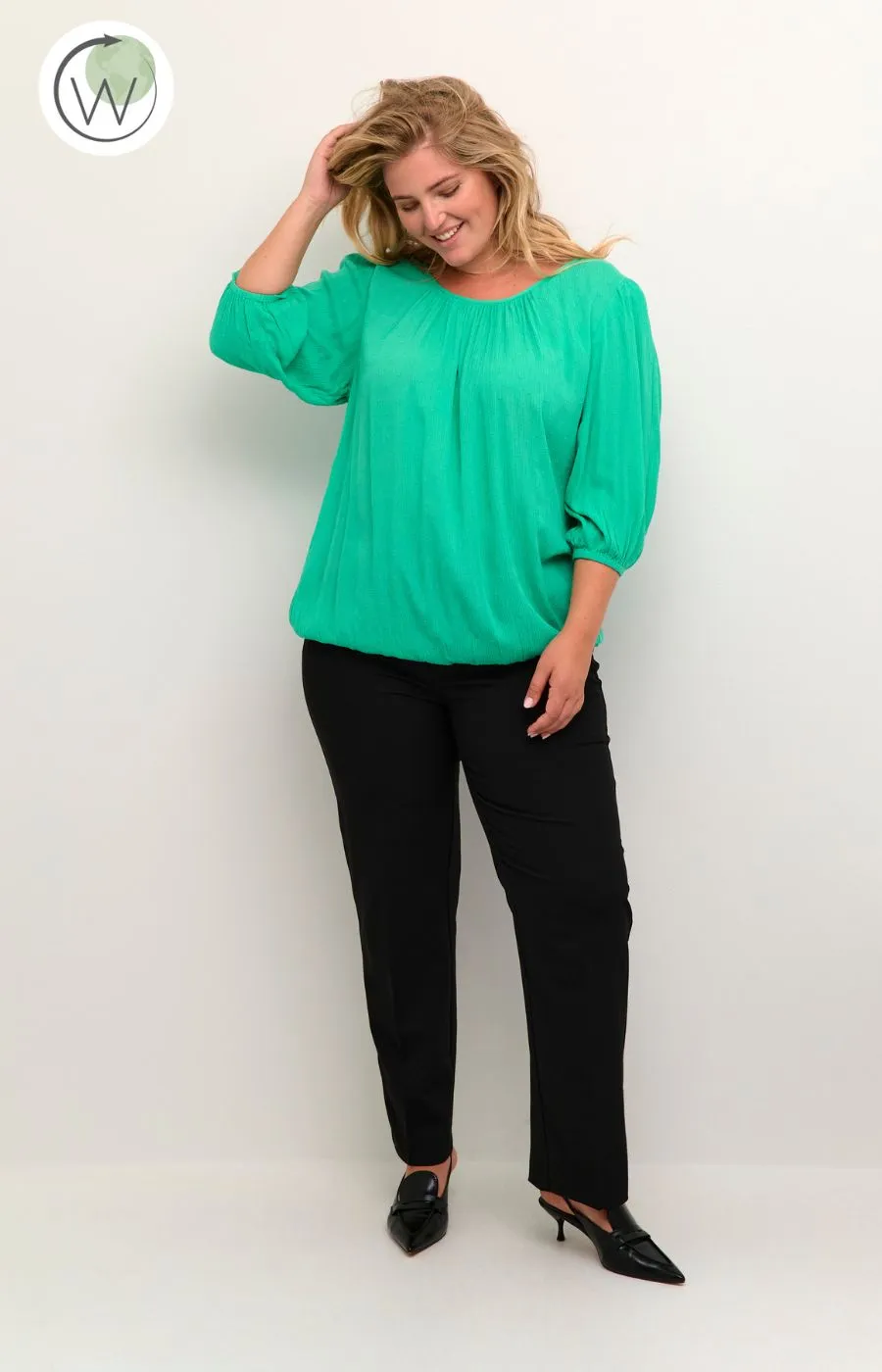 Kaffe Curve Willina Blouse in Green