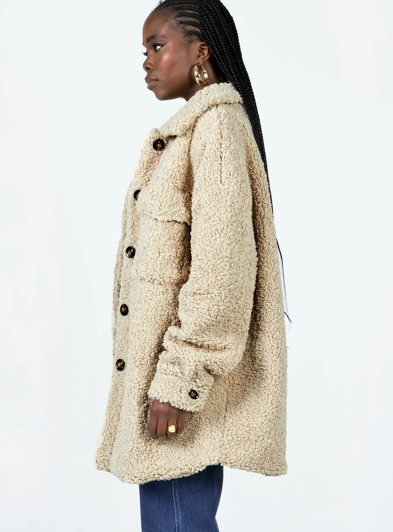 Karolina Teddy Coat Beige