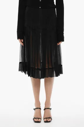 Khaite Pleated Semi-Sheer Silk TUDI Skirt