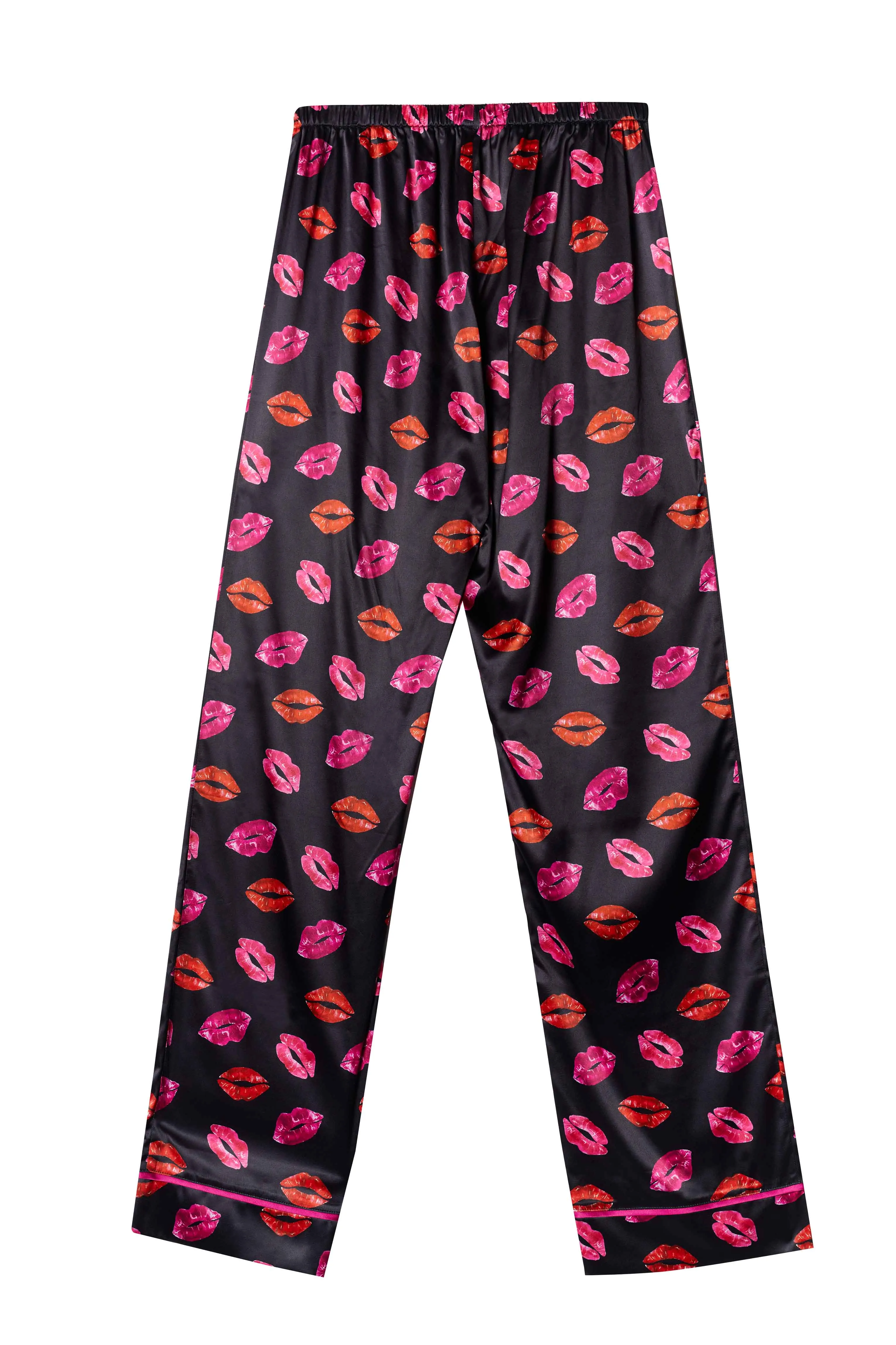 Kiss Print Tie PJ Top And Bottom