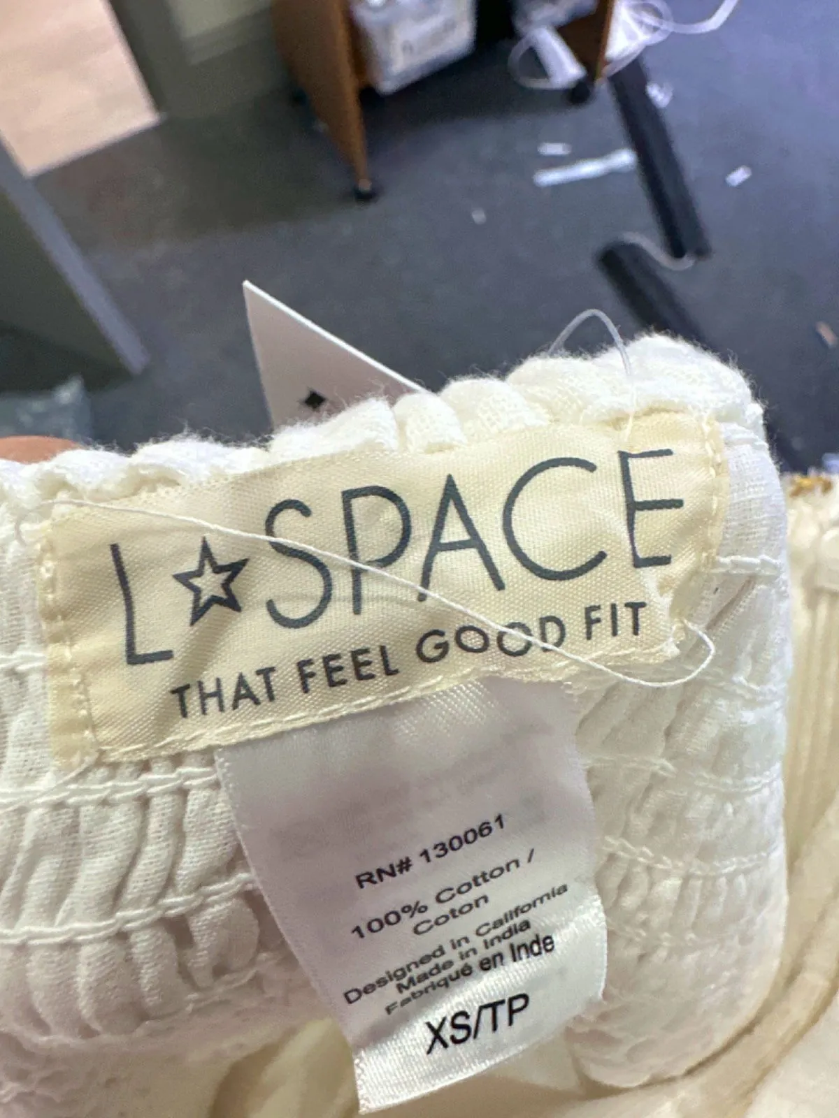 L Space White Gigi Strapless Jumper  UK XS