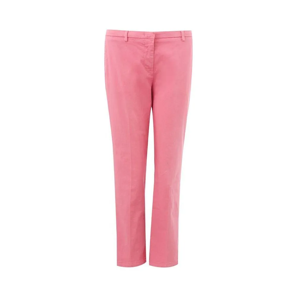 Lardini Elegant Cotton Pink Trousers for Sophisticated Style