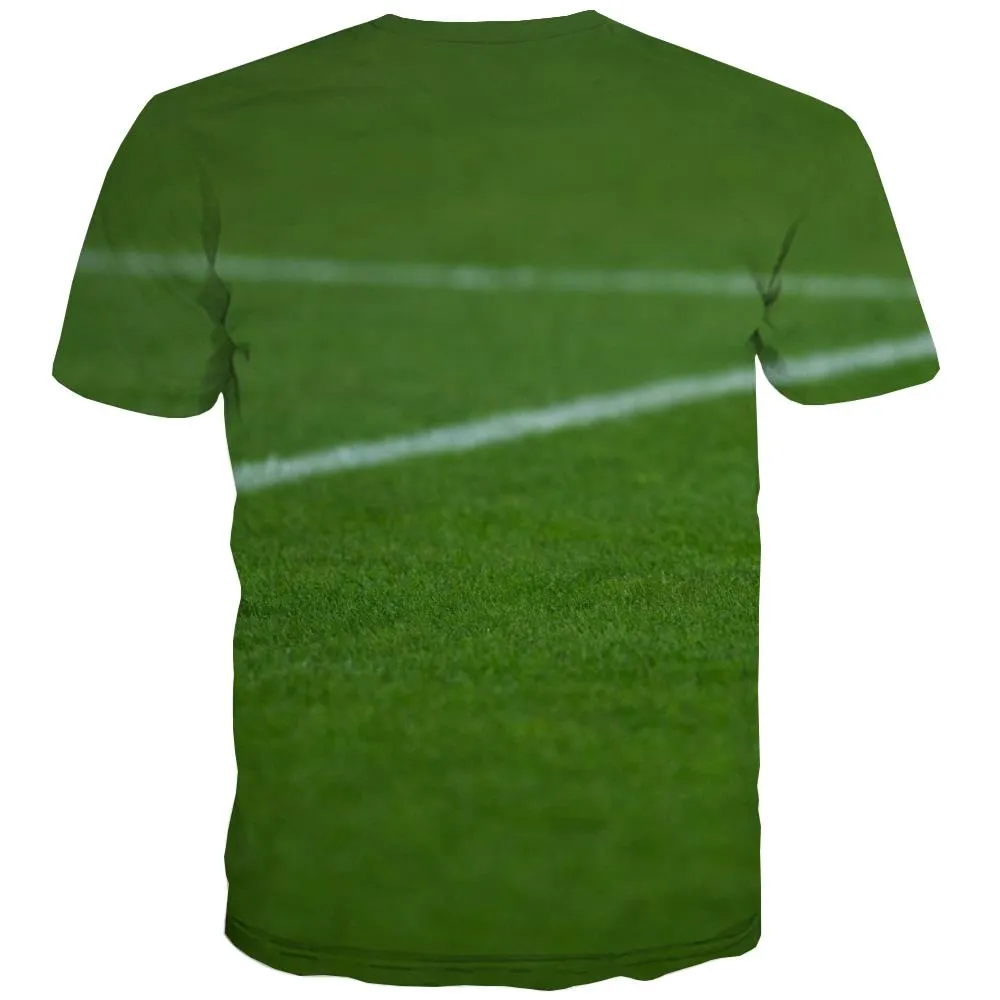 Lawn T-shirt Men Football Shirt Print Athletics Tshirt Anime Stadium Tshirts Cool