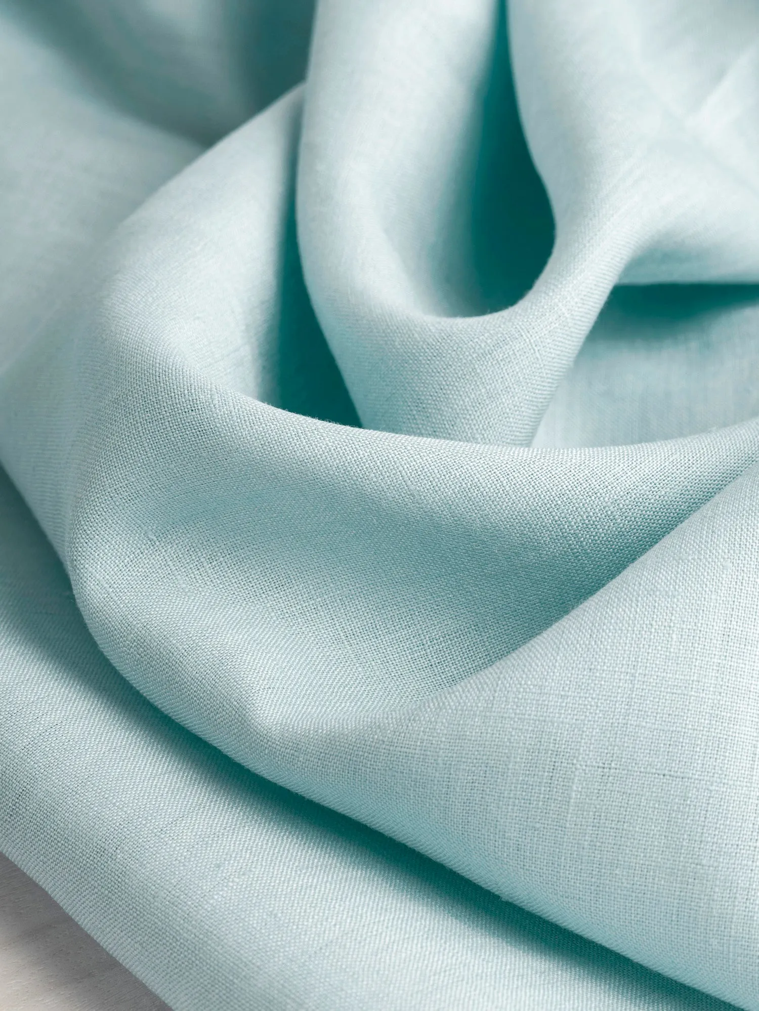 Lightweight European Linen - Pale Turquoise - Swatch