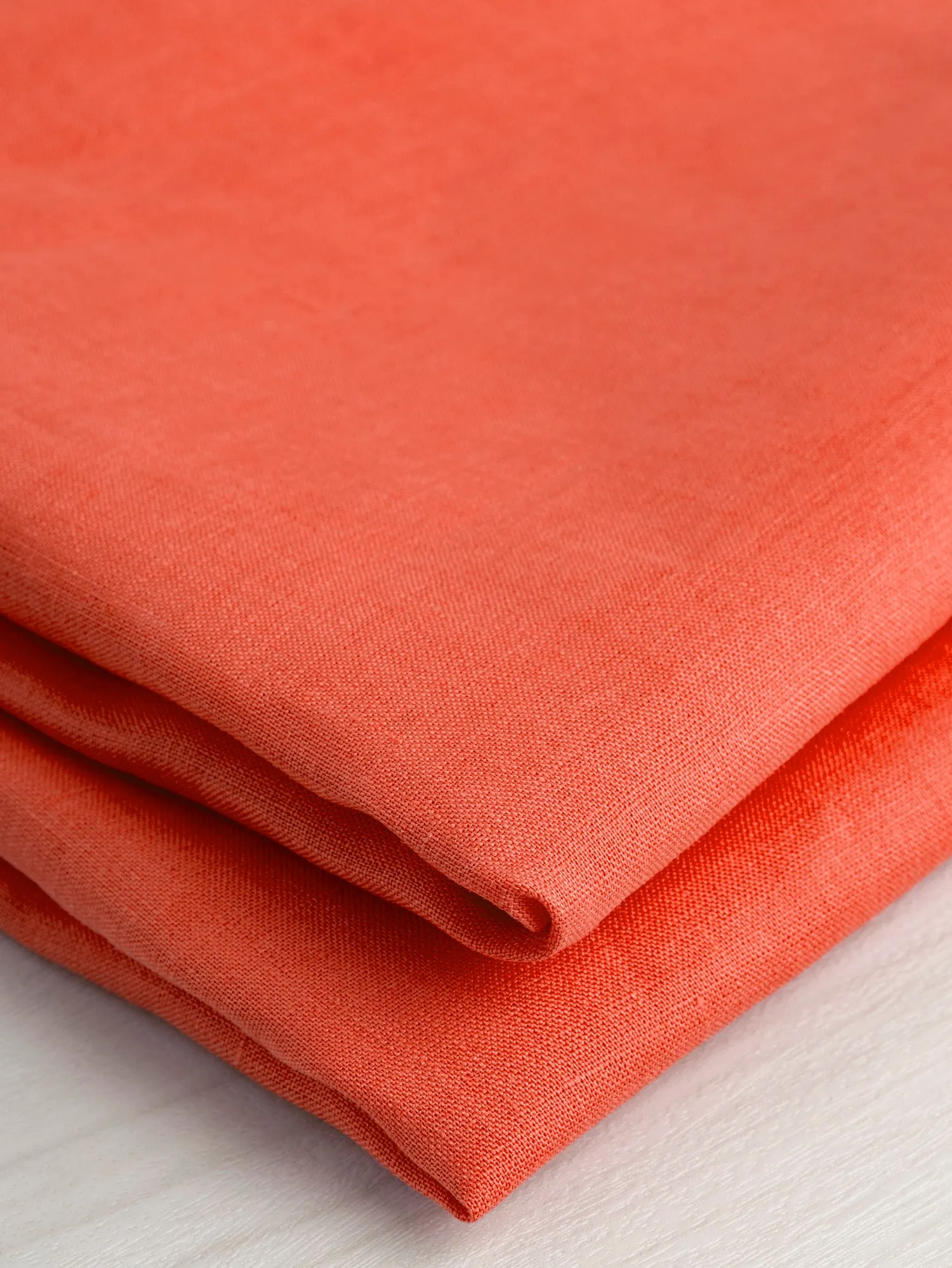 Lightweight European Linen - Spicy Orange - Swatch