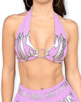 Lilac O-Ring Halter Top