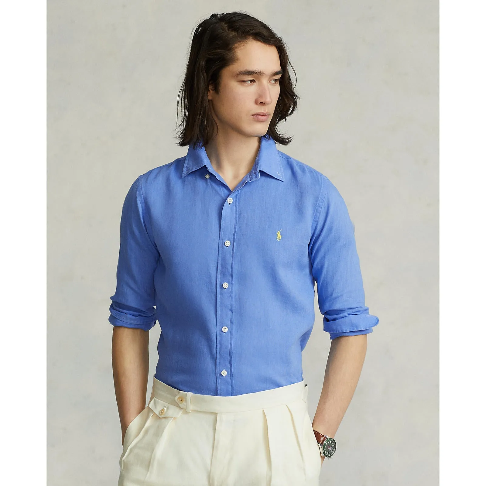 Linen Shirt - Bright Blue