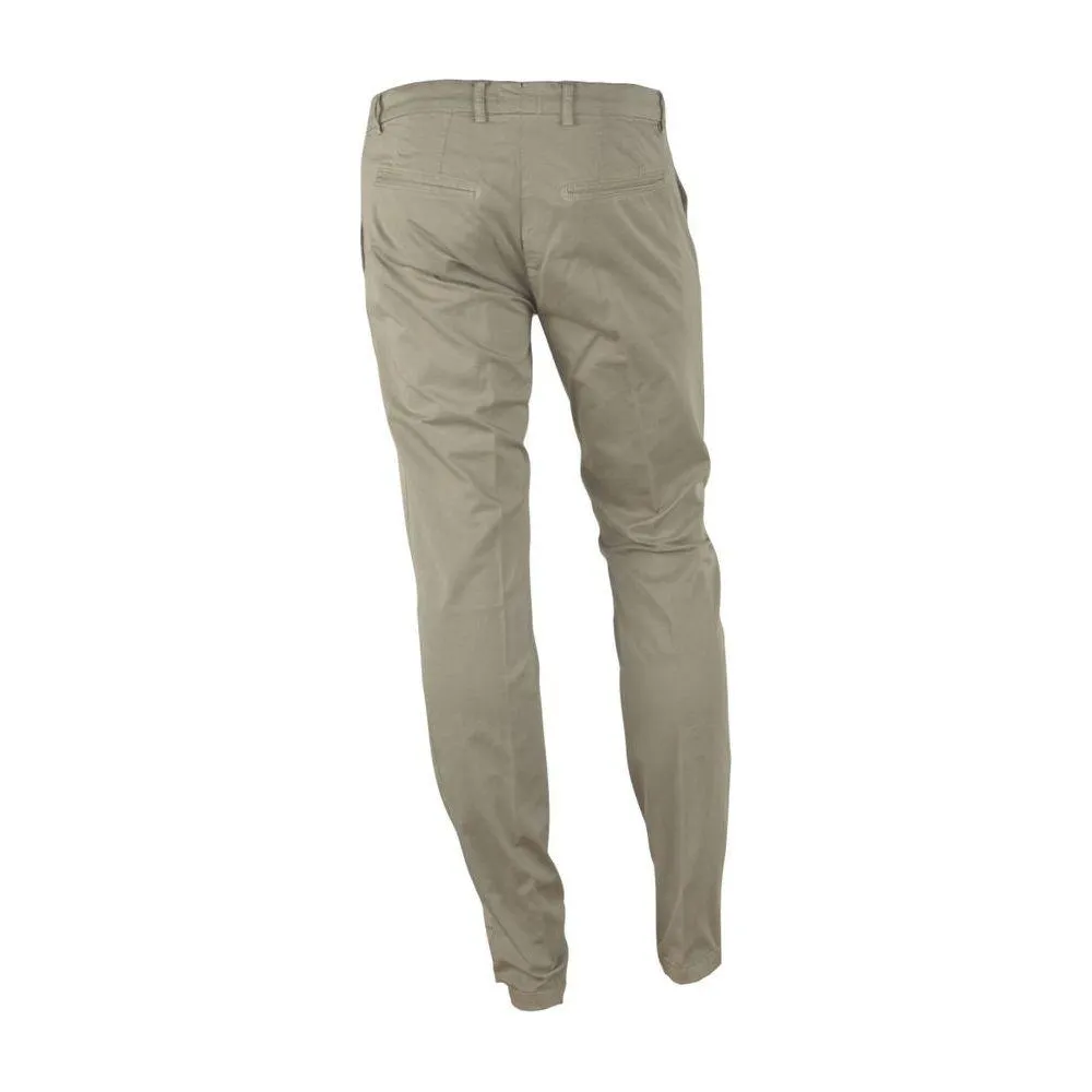 Made in Italy Elegant Beige Summer Trousers for Men