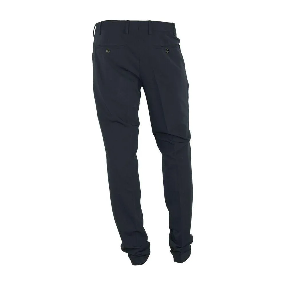 Made in Italy Elegant Black Trousers for the Modern Man