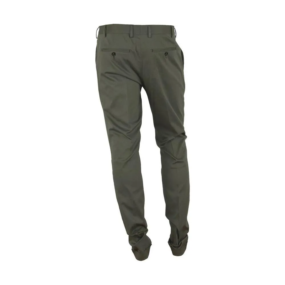 Made in Italy Elegant Green Summer Trousers for Men